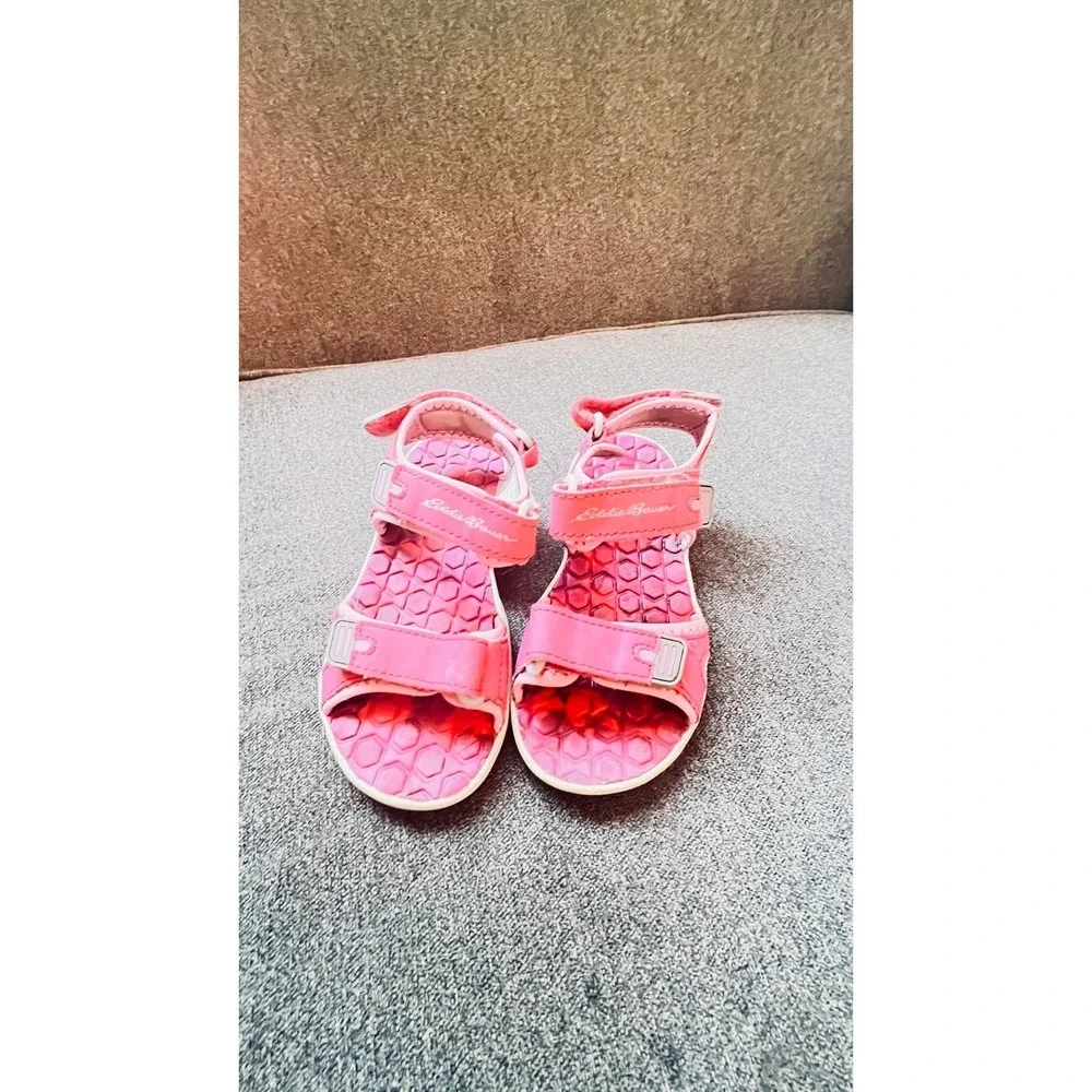 Eddie Bauer Sport Sandals Kids Size 12 Pink Adjustable‎ Straps Outdoor Hiking